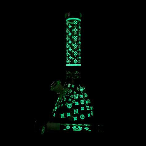 Louis Vuitton Themed Glow in the Dark Bong – Nature Gatherer.